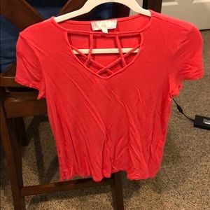 T- shirt with cut outs